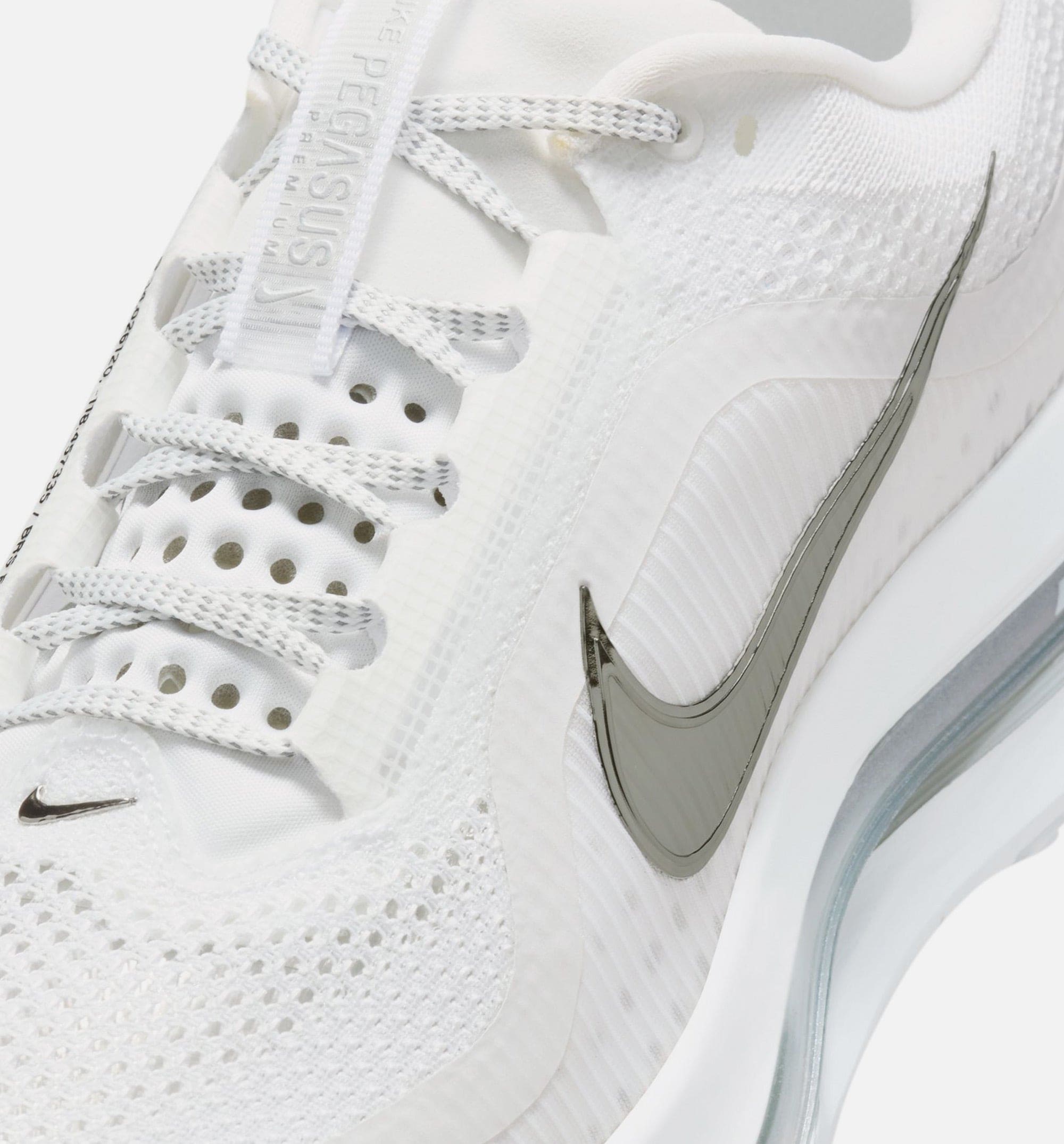 Pegasus Premium Mens Lifestyle Shoe - White/Metallic Silver/Metallic Silver