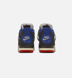 Air Jordan 4 Retro Rare Air Grade School Lifestyle Shoe - Black/Fire Red/Deep Royal Blue