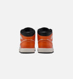 Air Jordan 1 Mid Mens Lifestyle Shoe - Starfish/White/Sail/Black
